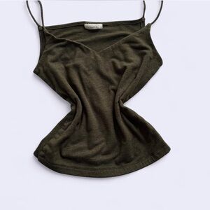~Dark Olive Spaghetti Strap Top~